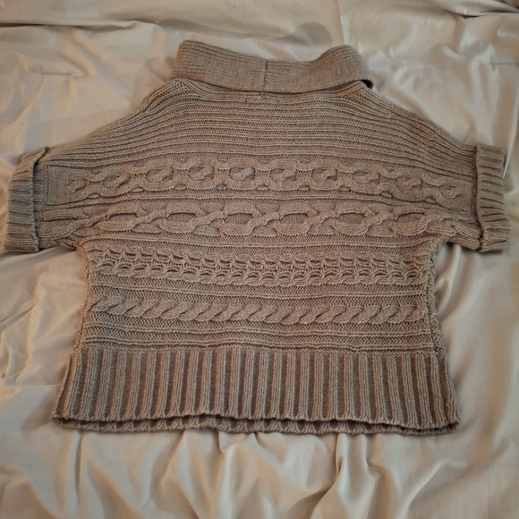 Dress Barn Women's Brown Cowl Neck Short Sleeve Sweater - Picture 6 of 6